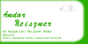 andor meiszner business card